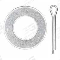 DAYTON Wheel Hardware Kit: Steel, (2) Washers/Cotter Pin/Spacer, Silver, WHK-042. Key specifications — Compatible Grainger Part Number: 4W326; Manufacturer Part Number: WHK-042; Accessory Type: Hardware Kit.