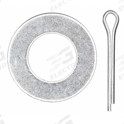 Dayton Wheel Hardware Kit: Steel, (2) Washers/Cotter Pin/Spacer, Silver - Hand Truck Wheels, Bearings, Brakes & Axles