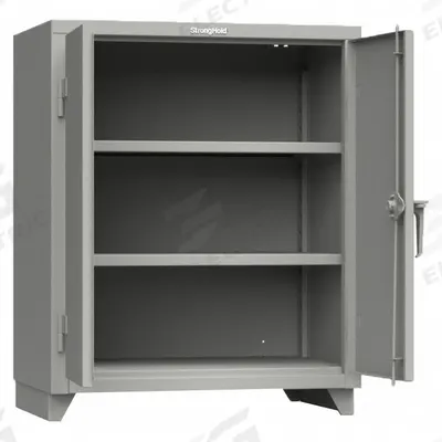 STRONG HOLD Storage Cabinet: 36 in x 24 in x 45 in, Swing Handle & Padlock Hasp - Industrial Shelf Cabinets