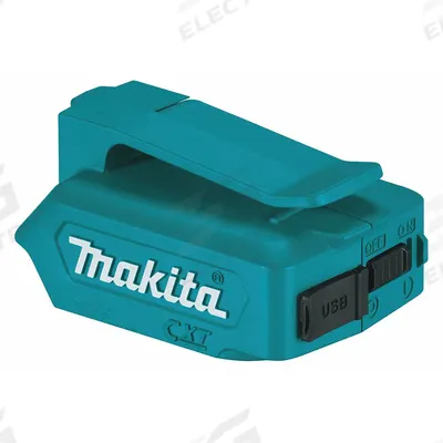 MAKITA USB Power Source with Clip: 12V DC, 1 Ports, 12V Max CXT Li-Ion Batteries - Cordless Tool USB Power Sources