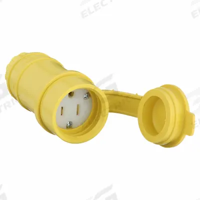 HUBBELL Straight Blade Connector: 5-15R, 125V AC, 15 A, 2 Pole, 3 Wire, Yellow (MPN HBL15W47) - General Purpose Connectors