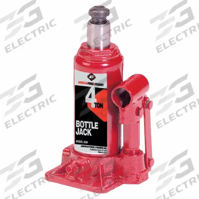 AMERICAN FORGE & FOUNDRY Bottle Jack: Steel, Mechanical, 4 ton Load Capacity - High-Clearance Bottle Jacks