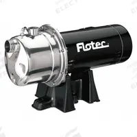 FLOTEC Shallow Well Jet Pump,115/230V,SS,3/4HP: 3/4 hp HP, Single Phase, 115/230V AC, 11 gpm (MPN FP4822). Key specifications — Rated Voltage: 115/230V AC; Brand: FLOTEC; Ejector Included: Ejector Included; Ejector: Included.
