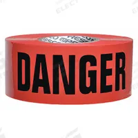 APPROVED VENDOR Barricade Tape: 1,000 ft Lg, 3 in Wd, Danger Legend, Polyethylene, Red Color (MPN B3103R21-200). Key specifications — Tape Message: Danger; Message Color: Black; Brand: APPROVED VENDOR.