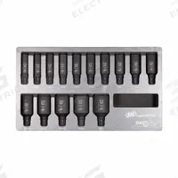 INGERSOLL RAND Impact Socket Set: Small Set (0-50 pieces) Set Size, 15 Pieces, (15) 6-Points (MPN DXSK2M15L). Key specifications — attr1204251: INGERSOLL RAND; attr1215454: 12 mm to 33 mm.