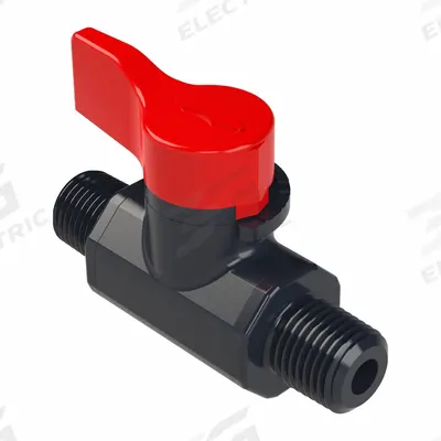 ASAHI Manual Two-Way Ball Valve: 1/4 in, PVC, Straight, MNPT x MNPT - PVC Ball Valves