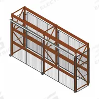 WIRECRAFTERS Enclosure Kit: 2 Bays, 108 in x 48 in x 144 in, 10 ga, Steel, Powder Coated, Gray (MPN RE91248SD2). Key specifications — Brand: WIRECRAFTERS; Material: Steel; Includes: Overhead Track; Includes Hardware: Yes; Finish: Powder Coated; Color: Gray.