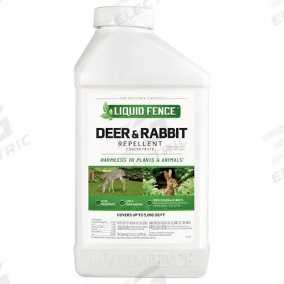 LIQUID FENCE Deer and Rabbit Repellent: Targets Deer/Rabbits, 5,000 sq ft Coverage Area - Wildlife Repellents