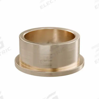 OILITE Flanged Sleeve Bearing: Bronze, SAE 841, 20 mm Bore, 24 mm OD, 12 mm Lg - Lubricated General Purpose Metallic Flanged Sleeve Bearings