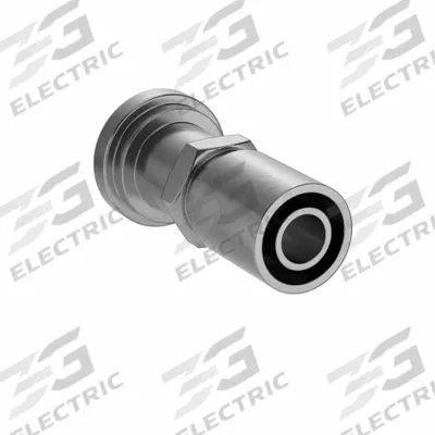 PARKER Hydraulic Crimp Fitting: Steel x Steel, Straight, -12 For Hose Dash Size - Crimp Hydraulic Hose Fittings with Flange Connection