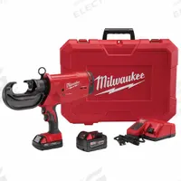 MILWAUKEE Cordless Crimping Tool Kit: 18 V, Die Head, 750 kcmil Max Copper, For U Dies, C-Head Head (MPN 2779-22). Key specifications — attr532196: Yes; attr557685: 8 AWG; attr557684: 8 AWG; attr557683: 750 kcmil; attr557682: 750 kcmil; attr532165: M18; attr533563: Milwaukee; attr532179: Bare Tool.