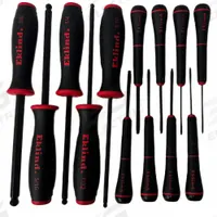 EKLIND Screwdriver Set: 11-20 Pieces, 13 Pieces, Ball Hex Tip, Pouch, Magnetized Tip Not Included (MPN 90113). Key specifications — attr1205274: EKLIND; attr1205269: 0.05 in.