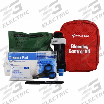 APPROVED VENDOR Bleeding Control Kit: Plastic Case, 1 People Served, 9 Components - Bleeding Control Kits
