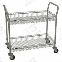 METRO Wire Shelf Utility Cart: 375 lb, 2 Shelf, 36 in L x 18 in W x 38 in H Dim, Silver, Flat (MPN H3C-2,CC9744A-4,2,4LD-4). Key specifications — Shelf Orientation: Flat; Caster/Wheel Configuration: (4) Swivel; Finish: Chrome; Brand: METRO.