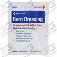 FIRST AID ONLY First Aid Kit: 4 in Dressing Lg, 4 in Dressing Wd, Sterile, Fastener Not Included (MPN 91352). Key specifications — Water Resistance: Not Water Resistant; Unitized: Unitized; Manufacturer Part Number: 91352; Package Type: Bag; Product Type: Burn Dressing; Sterility: Sterile; Brand: FIRST AID ONLY; Fastener Included: Fastener Not Included.