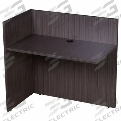 BOSS Desk Return: Melamine, Driftwood, 29 in Overall Ht, 42 in Overall Wd - Reception Desks