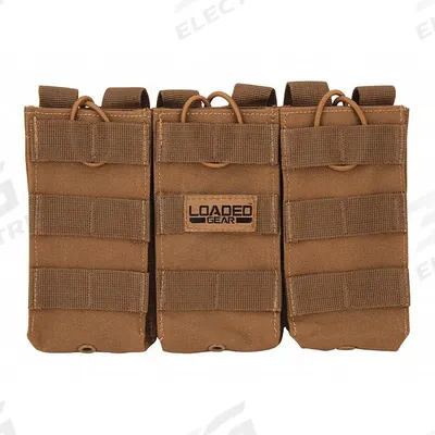 BARSKA Magazine Pouch: Tan, Nylon, 9 3/4 in x 6 1/2 in - Duty Equipment Pouches