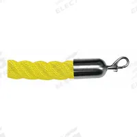 LAWRENCE METAL Barrier Rope: Yellow, 12 ft Overall Lg, Nylon, Snap End (MPN ROPE-TWST-35-12/0-2-SNAP-1S). Key specifications — Brand: LAWRENCE METAL; End Cap Material: Metal.