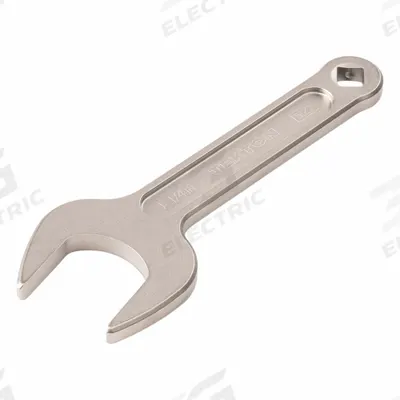 TEKTON Open End Wrench: Chromium Molybdenum Steel, Satin, 1 1/4 in Head Size - SAE, Single End, Open End Service Wrenches