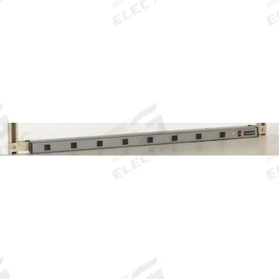 PRO-LINE Power Strip: 60 in Overall Wd, 2 in Overall Dp, Aluminum - Power Strips & Mounting Panels for Workbenches
