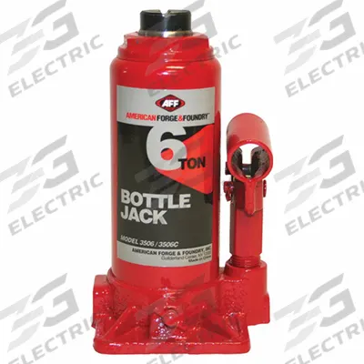 AMERICAN FORGE & FOUNDRY Bottle Jack: Steel, Mechanical, 6 ton Load Capacity - High-Clearance Bottle Jacks