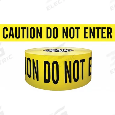 APPROVED VENDOR Barricade Tape: 500 ft Lg, 3 in Wd, Caution Do Not Enter Legend - Specific Caution Messaging Barrier Tape