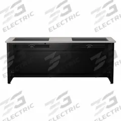 VERSADESK Computer Desk: Wood, Gray Matrix, 0 Drawers, 72 in Overall Wd, 31 in Overall Ht (MPN DV7224-BG). Key specifications — Desktop Material: Wood; Includes Modesty Panel: Yes; Kit Product Type: Computer Desk; Desktop Color: Gray Matrix; Brand: VERSADESK; Frame Color: Black; Frame Material: Steel; Product Type: Computer Desk.
