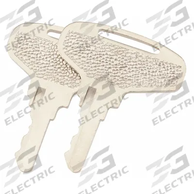 TENNANT Ignition Key: Steel, 1 1/4 in Overall Wd, Silver - Replacement Parts for Floor Cleaning Machines