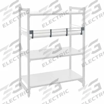 CAMBRO Shelf Rail Kit: Basics Plus, 4 1/4 in Ht, 30 in Lg, Side, 1 Rails - Shelf Rail Kits