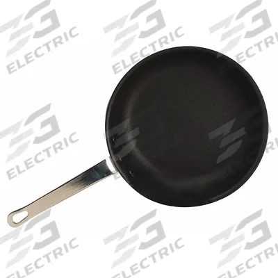 CRESTWARE Fry Pan: Non-Stick, 7 1/2 in Top Dia, Aluminum, Silver, Aluminum, NSF Certified - Uncoated Frying Pans