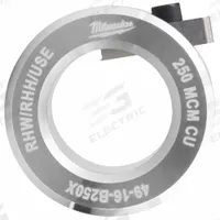 MILWAUKEE Stripping Bushing: For Copper, 250 MCM Max, RHW/RHH/USE, Use with 2435-20/2935-20 (MPN 49-16-B250X). Key specifications — attr532138: 2435-20; attr533552: Copper; attr532143: 250 MCM; attr532137: RHW/RHH/USE.