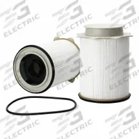 FLEETGUARD Automotive Fuel Filter: 14 5/16 in Overall Lg, 4 1/4 in Outside Dia, Diesel Fuel, Diesel (MPN FS53000). Key specifications — Brand: FLEETGUARD; Media Material: Plastic; Compatible Vehicle Make: Dodge.