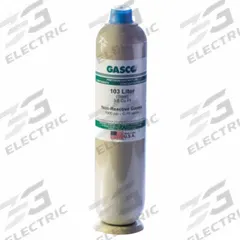 GASCO Calibration Gas: Air/Nitrogen, Disposable, CH4, Calibration Gas, 103 L Cylinder Capacity, C-10 (MPN ME CPP10). Key specifications — For Use With: C-10; Background Gas: Nitrogen; Brand: GASCO; CGA Number: 103L-132-CP; Gas Mixture: Methane 99.999%; Reusability: Disposable.