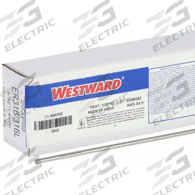 WESTWARD Welding Rod: Stainless Steel, ER316/316L, 5/32 in x 36 in - ER316L TIG Welding Rods