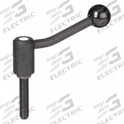 KIPP Adjustable Handle: Steel, 3/8"-16 Thread, 60 mm Thread Lg - Adjustable Tension Levers with Threaded Stud