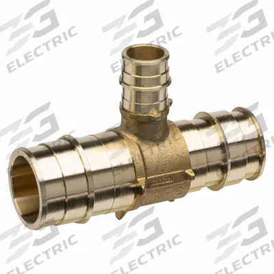 ZURN Barbed Tee: Brass, Expansion, 1 1/2 in ID - Expansion Brass Barbed Tube Fittings
