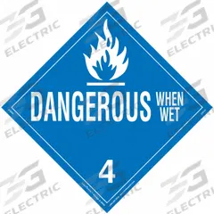 LABELMASTER Dangerous When Wet Placard: Dangerous When Wet, 10 3/4 in x 10 3/4 in, Vinyl, 25 PK (MPN Z-EZ23). Key specifications — Brand: LABELMASTER; Message: Dangerous When Wet.