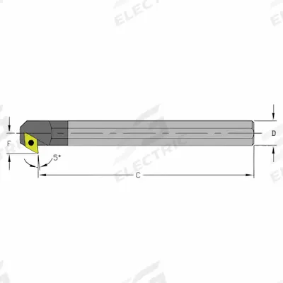 ULTRA-DEX USA Indexable Boring Bar: C08J SDXCR2 (MPN 920-000-071) - Indexable Boring Bars