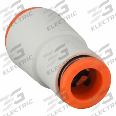 SMC Push-Fit Fitting: 5/16 in OD x 3/8 in OD Size, Push-to-Connect x Push-to-Connect - Polybutylene & Brass Tube Fittings