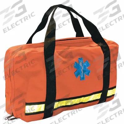 EMI Response Bag: 16 in L x 9 1/2 in W x 7 in D, Cordura, Orange, 11-20 in/21-30 in - Medical Briefcase-Style Bags