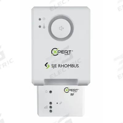 SJE-RHOMBUS High Water Alarm: High Level, 3.7V DC, Auto, 80 dB, Audio/Visual, 2 Alarm Inputs - Wi-Fi Enabled Liquid-Level Alarms