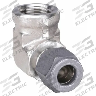 PARKER Compression Fitting Elbow: 1/2 in OD x 1/2 in Pipe Fitting Size - Single-Ferrule Stainless Steel Fittings