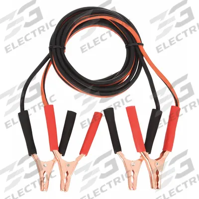 WESTWARD Booster Cable: Crimped, 8 AWG, Spring Clamp Grip, 12 ft Cable Lg - Clamp Jumper Cables
