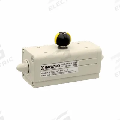 HAYWARD Pneumatic Valve Actuators: 133 in-lb Force at 80 psi, Epoxy-Coated Aluminum - Double-Acting Valve Actuators
