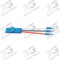 GROTE Pigtail: Sentry Light/Slim-Line 0.18 in Male Bullet, 3 Wires, 5 in Wire Lg, 4 Connectors (MPN 66904). Key specifications — Wire Sizes Included: 14 AWG; Features: O-Ring Helps Prevent Moisture and Corrosion; Connector Type: Slim-Line 0.18 in Male Bullet; Compatible Product Type: 5306 Series Lamps.