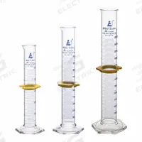 EISCO SCIENTIFIC Graduated Cylinder Set: 50 mL_100 mL_250 mL, A, To Contain (TC), Bumper Included (MPN CH196048). Key specifications — ASTM Specification: E1272; Brand: EISCO SCIENTIFIC; USP Specification: Type I; Closure Included: No; Includes: (3) Measuring Cylinders.