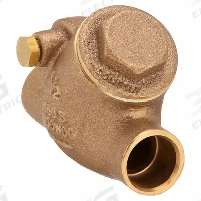 MILWAUKEE VALVE Swing Y Check Valve: Swing, Y-Style Valve Body, 1/2 in Pipe Size, Sweat x Sweat - Bronze Y Swing Check Valves
