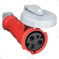 HUBBELL Pin and Sleeve Connector: Red, 480V AC, Single Phase, 60 A, 2 Pole, 3 Wire, IEC Grounding (MPN HBL360C7W). Key specifications — Brand: HUBBELL.