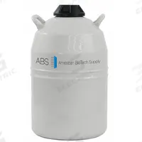 AMERICAN BIOTECH SUPPLY Liquid Dewar: 20 L Capacity, 14 1/2 in Overall Dia, 24 1/2 in Overall Ht (MPN ABS LD 20). Key specifications — Brand: AMERICAN BIOTECH SUPPLY; Material: Aluminum.