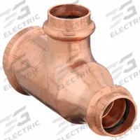 VIEGA PROPRESS Crimp Tee Fitting: Tee, 1 1/2 in CTS x 1 in CTS x 1 in CTS size, Dimple Center Stop (MPN 15458). Key specifications — Brand: VIEGA PROPRESS; Broad - Material for Bullet: Copper Or Bronze; Brand - Broad: VIEGA.